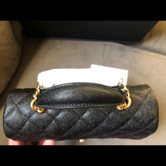 💞Last call💞Authentic Chanel 21S Cavair Top Handle Mini Rectangular💞 - Picture 5 of 14